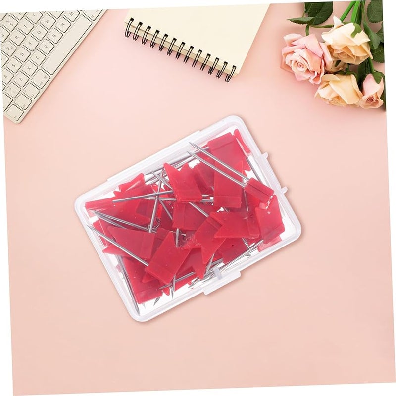 Red Push Pins 50pcs Bulletin Board Tacks for Home Office School Map Decorative - Image 4